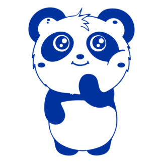 Shy Panda Decal (Blue)